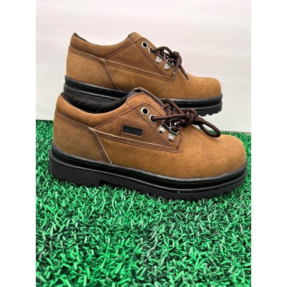 Lehigh Transports Brn Suede Work Shoes Steel Toe Mens‎ 8W Safety Utility Durable